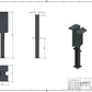Doppel Ladesäule passend für 2x KEBA P20, P30 Wallbox mit Dach | Ständer | Standfuß | Stele